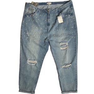 Stay Chic Distressed Ripped Skinny Jeans